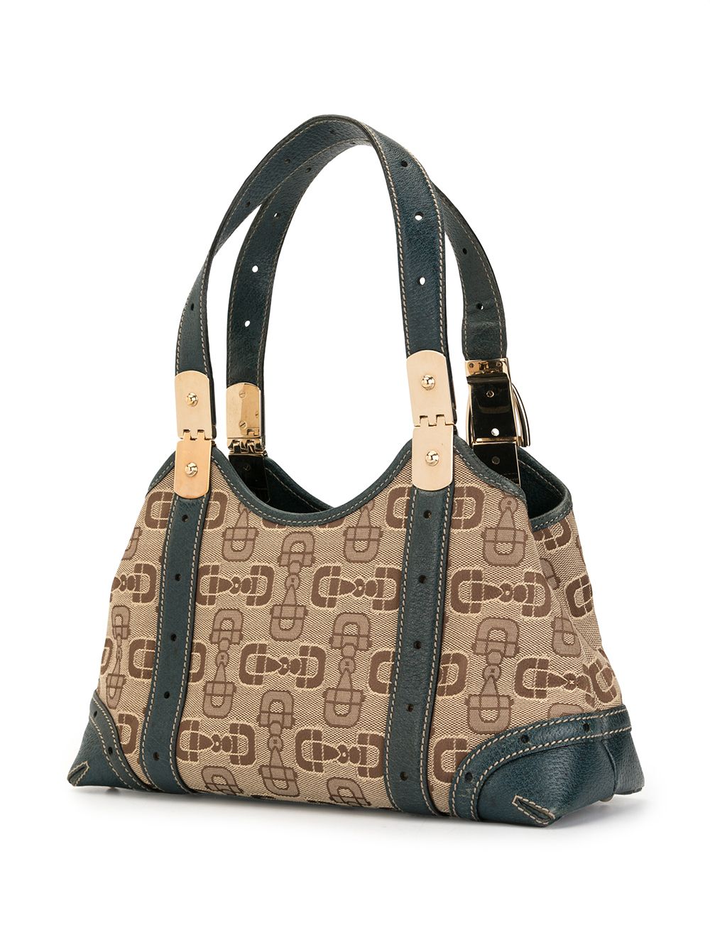 фото Gucci Pre-Owned жаккардовая сумка Horsebit