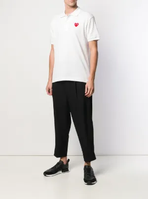 comme des garcons polo white