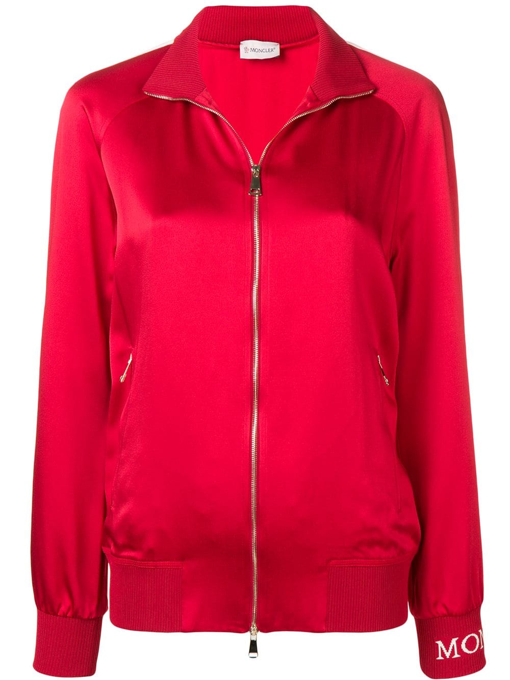 Moncler Camicia Logo-Cuff Track Jacket In Red | ModeSens