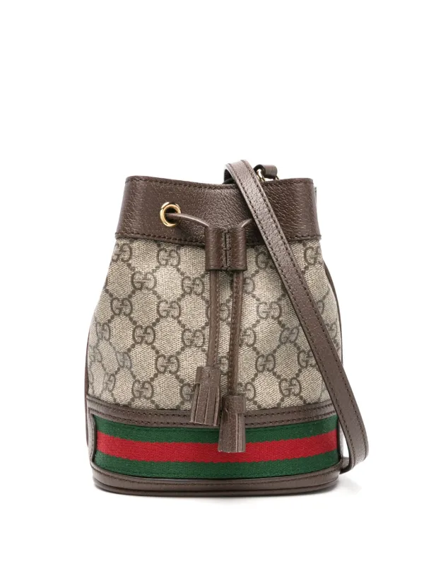 Gucci Mini Ophidia Bucket Bag Brown FARFETCH UK