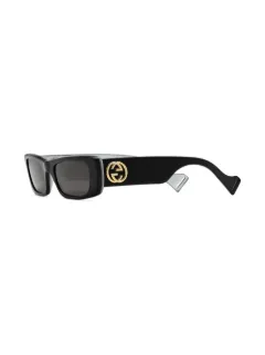 gucci black rectangular sunglasses