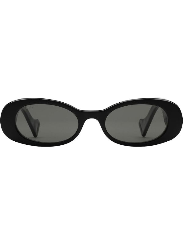 Gucci Eyewear Oval Frame Sunglasses - Black