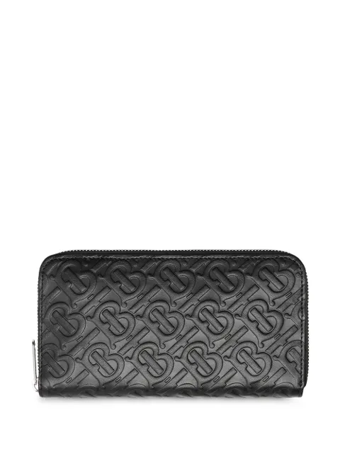 Click to view more detailed imagery on our partner's website Burberry Large Monogram Leather Wallet - Black