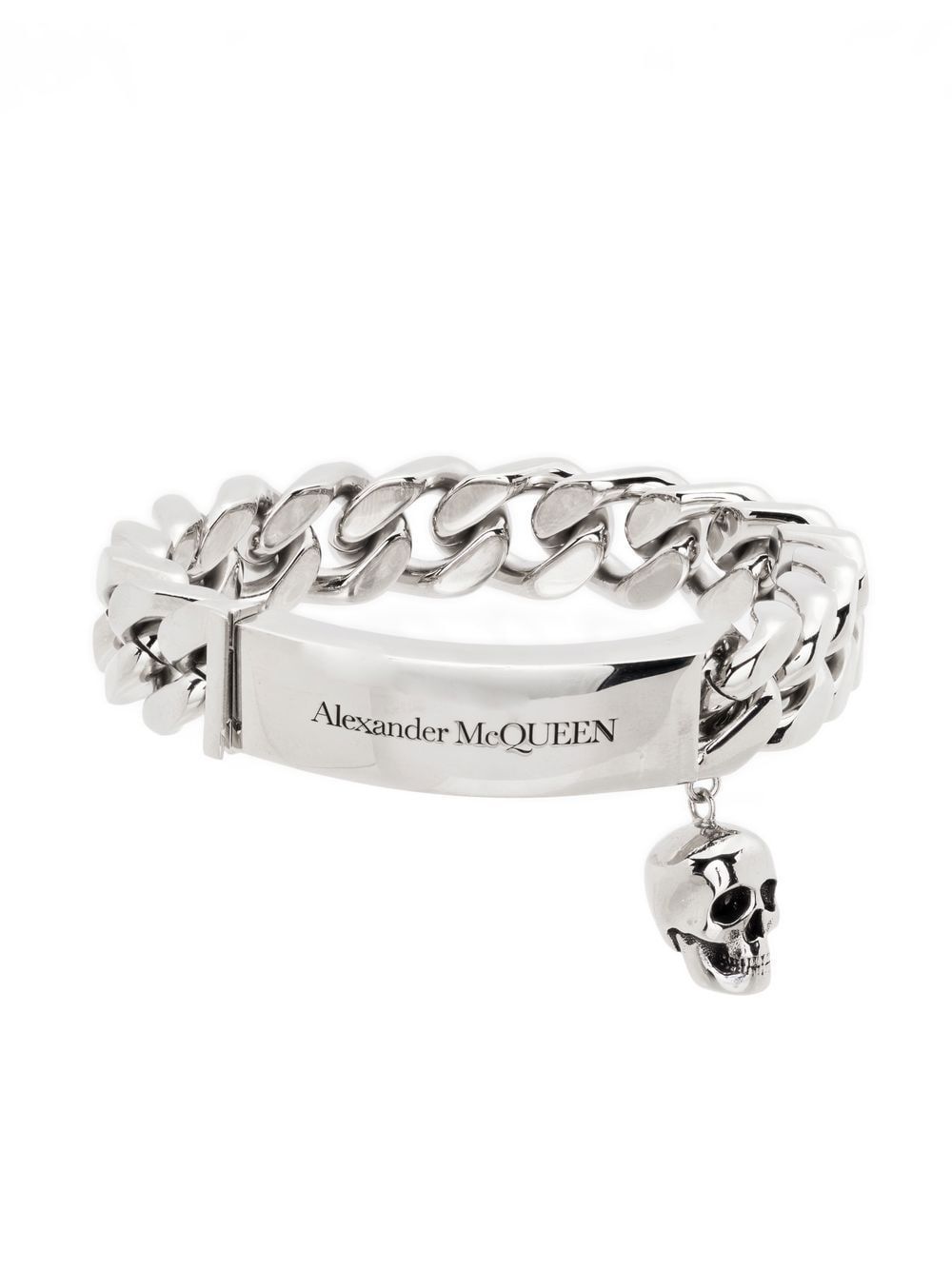 Alexander McQueen skull charm link bracelet - Silver