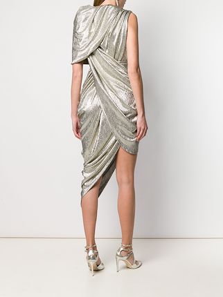 draped laminated dress展示图