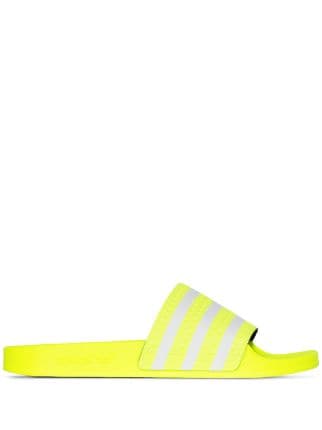 adidas neon yellow slides