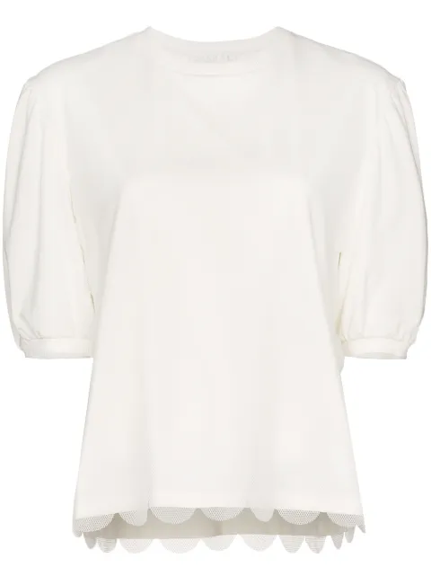 Paskal Tops SCALLOPED TRIM TOP