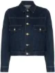 Image 1 of GOLDSIGN The Pleat cropped denim jacket