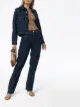 Image 2 of GOLDSIGN The Pleat cropped denim jacket