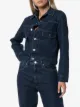GOLDSIGN The Pleat cropped denim jacket