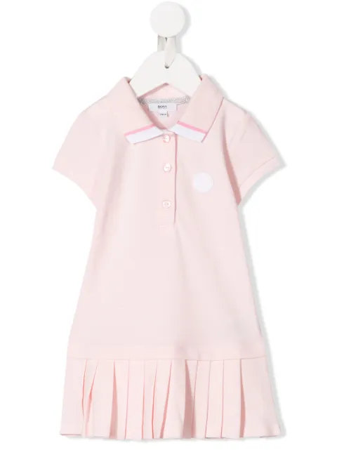 Pleated Polo Dress