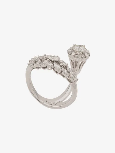 Yeprem anillo en oro blanco de 18kt con diamante