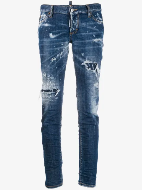 DSQUARED2 distressed slim-fit jeans