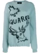 Image 1 of Dsquared2 oversized embroidered motif sweater