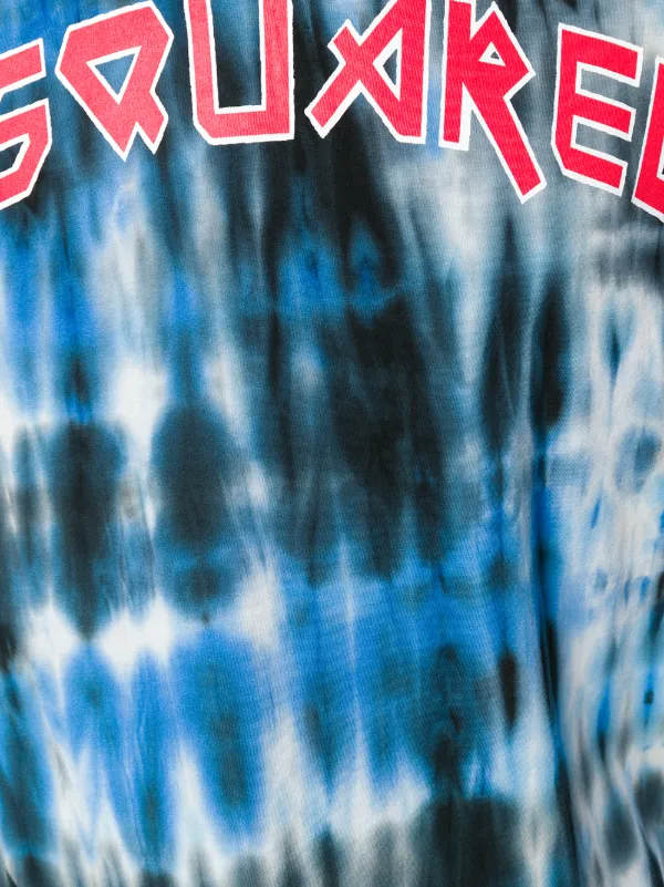 DSQUARED2 tie-dye Logo Print T-shirt | Blue | FARFETCH
