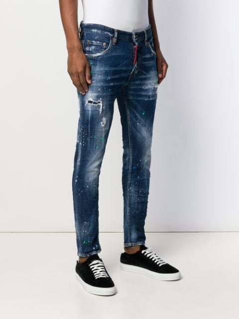 Shop blue Dsquared2 Skater jeans with 