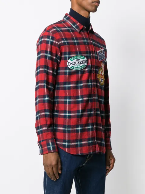 Dsquared2 Check Print Shirt - Farfetch
