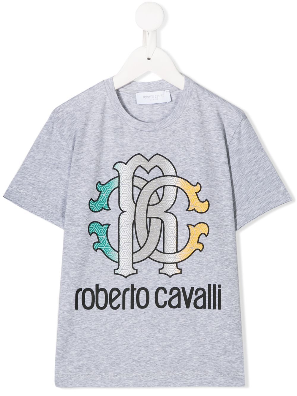 фото Roberto cavalli junior футболка с логотипом и монограммой