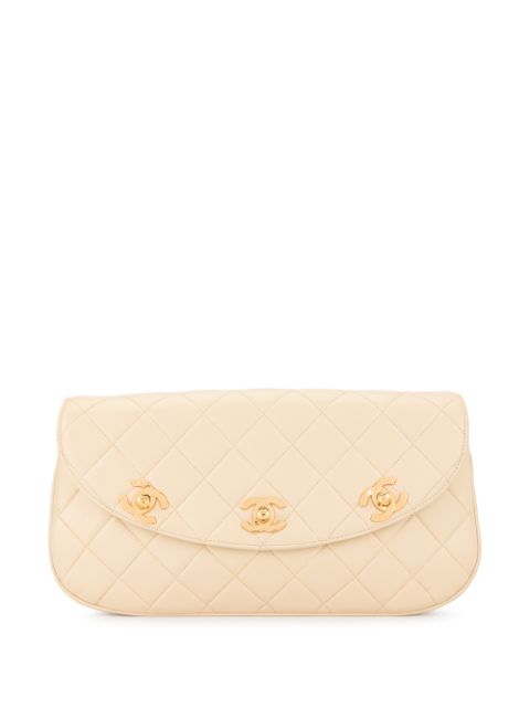 CHANEL 1991-1994 CC quilted clutch bag Women