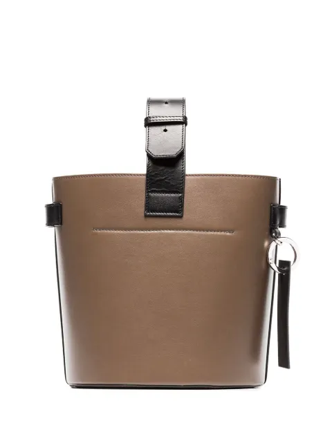 GANNI Logo Tag Bucket Bag Farfetch