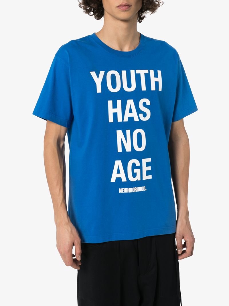 NEIGHBORHOOD T-SHIRT MIT SLOGAN-PRINT 