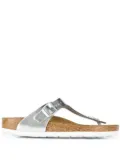 Birkenstock thong strap flip flops - Silver