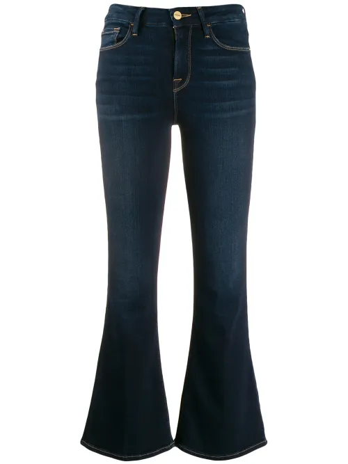 FRAME jean Le Crop Mini Boot - Bleu - FRAME - Modalova