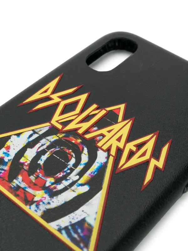 DSQUARED2 Rock Logo iPhoneX Case | Black | FARFETCH GE