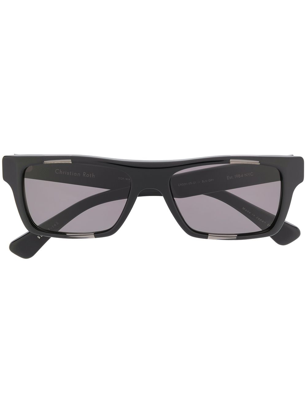 Christian Roth Rectangular Frame Sunglasses In Black