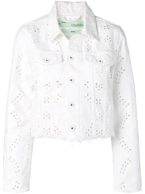 Off-White broderie anglaise denim jacket