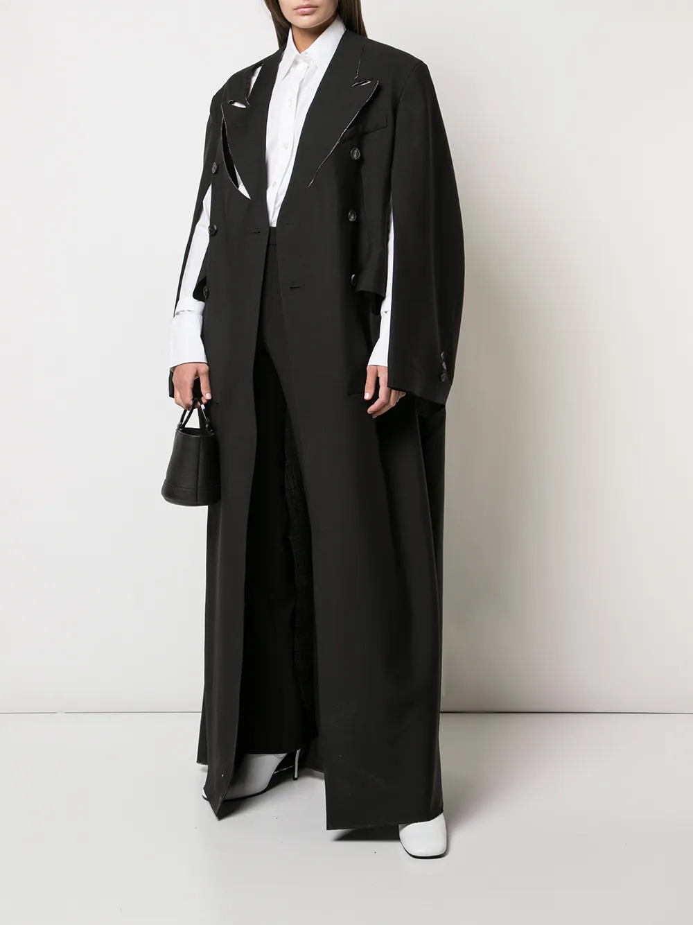  Maison Margiela Mantel Im Deconstructed Look   Schwarz 