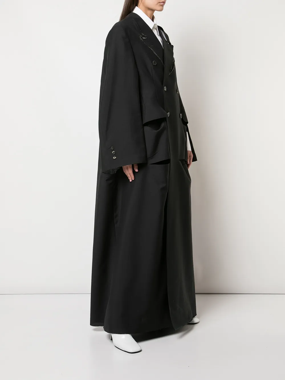  Maison Margiela Mantel Im Deconstructed Look   Schwarz 