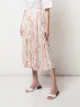 Vince floral pleated midi skirt