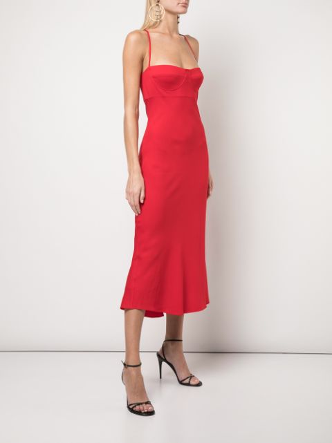 michelle mason bustier midi dress