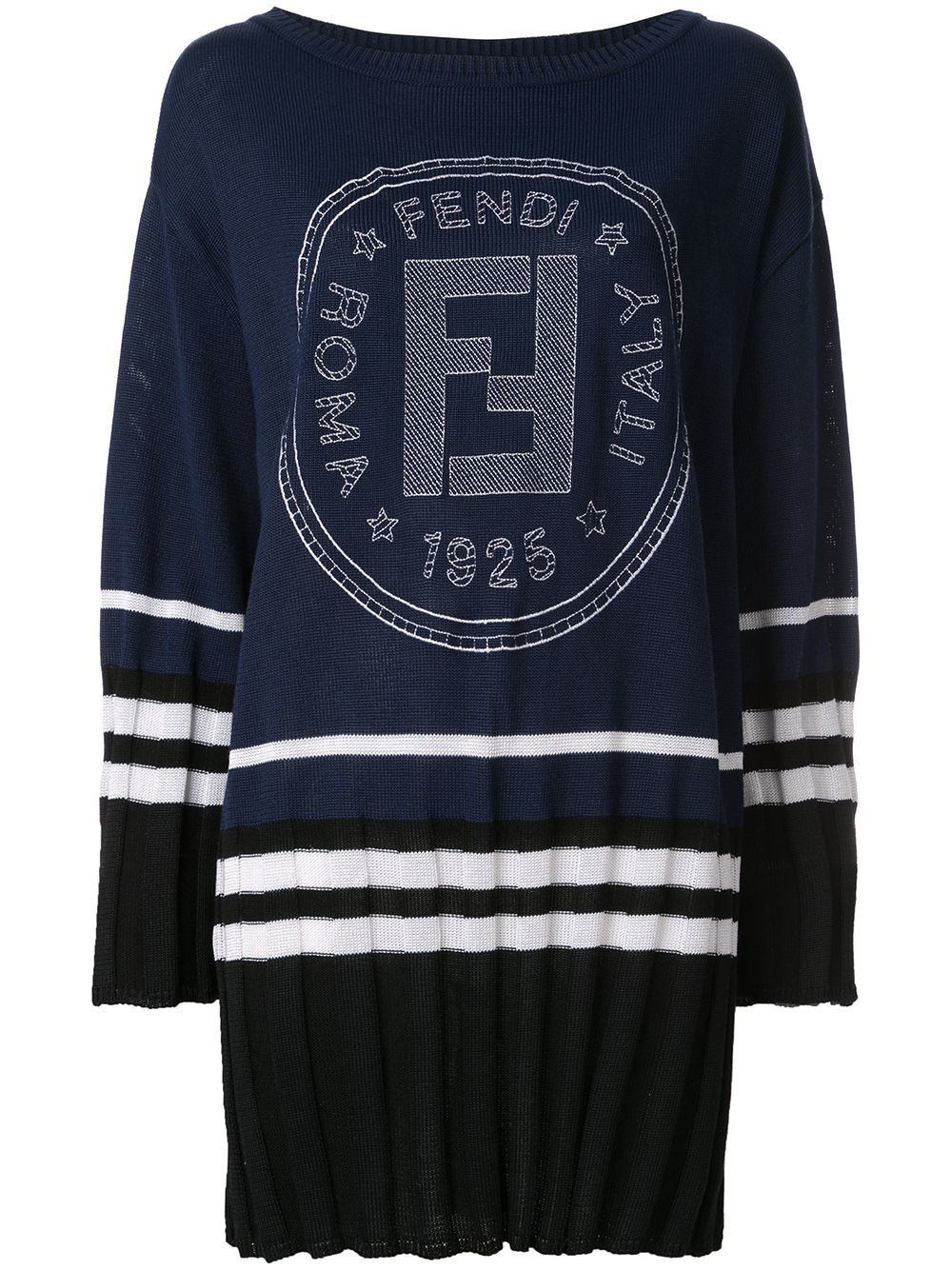 фото Fendi pre-owned платье-свитер с логотипом