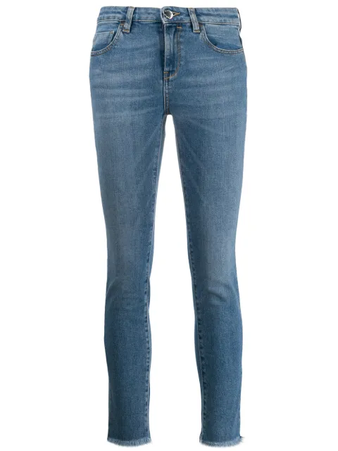 PINKO PINKO STONEWASHED SKINNY JEANS - BLUE