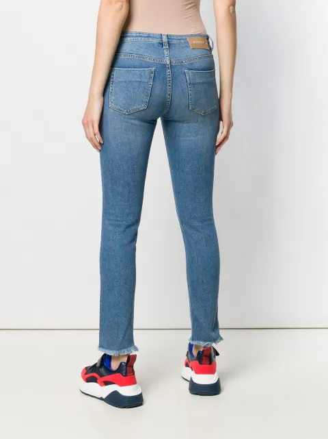 PINKO PINKO STONEWASHED SKINNY JEANS - BLUE