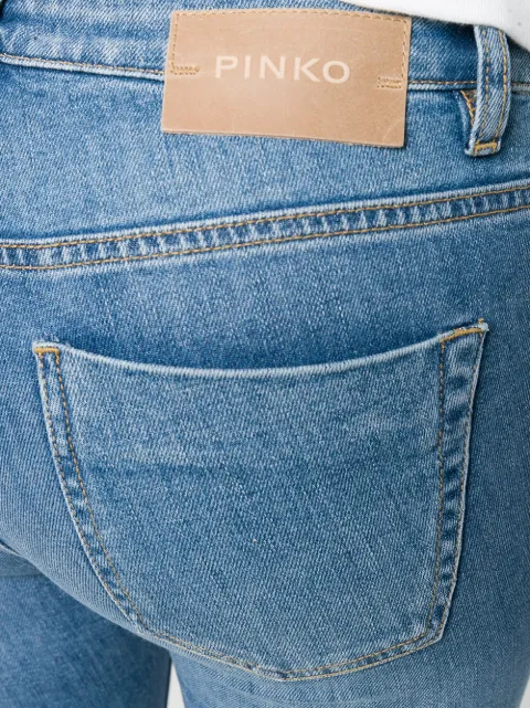 PINKO PINKO STONEWASHED SKINNY JEANS - BLUE