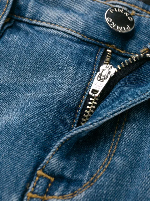 PINKO PINKO STONEWASHED SKINNY JEANS - BLUE