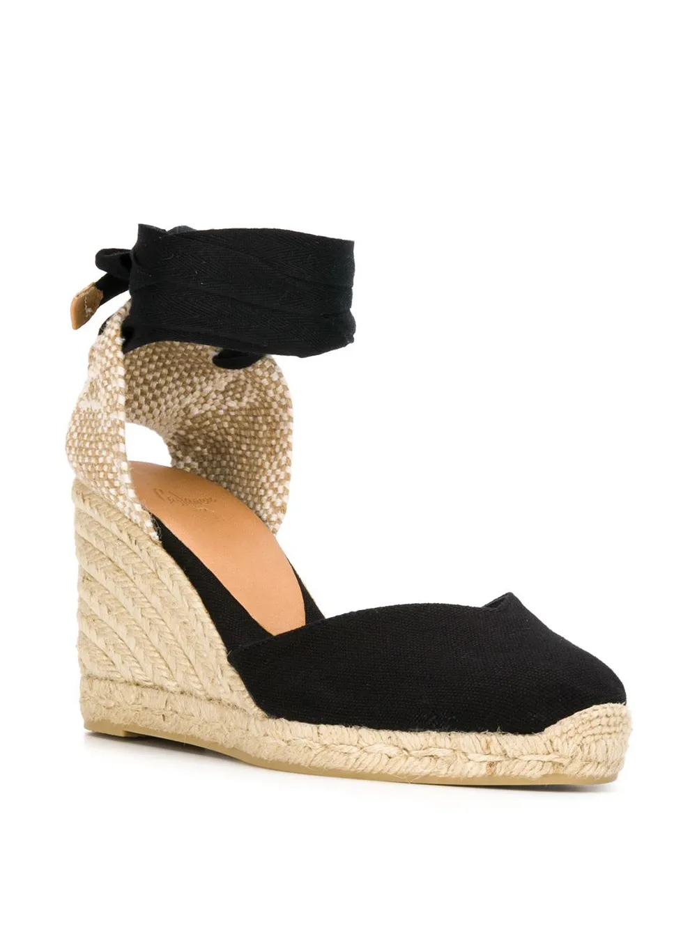 Castañer Espadrilles met sleehak Zwart