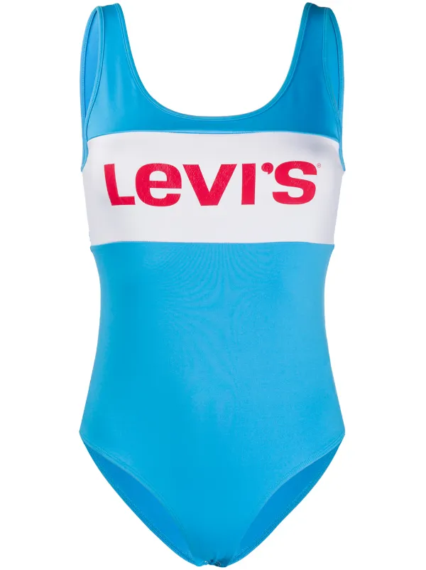 Levi's Logo Stripe Swimsuit - Farfetch