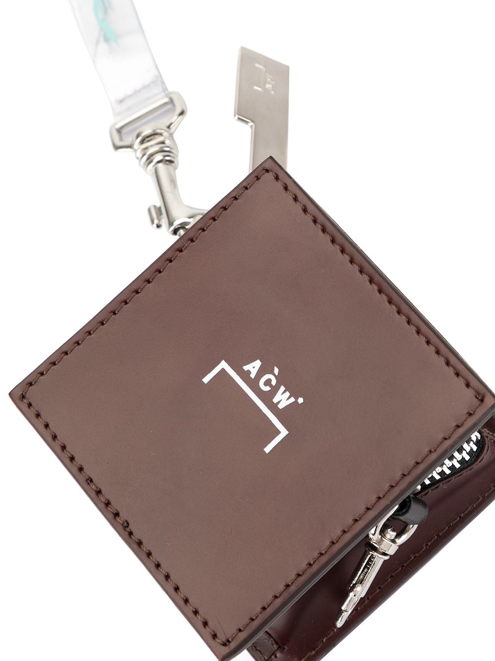 Shop A-cold-wall* Lanyard Coin Pouch In Brown