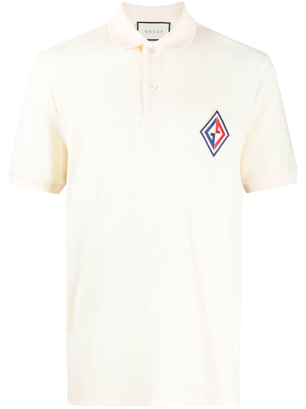 фото Gucci рубашка-поло с нашивкой-логотипом