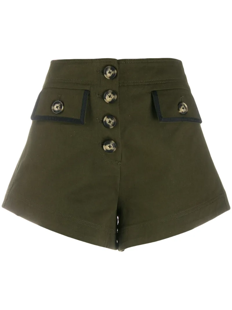 Self-Portrait шорты широкого кроя на пуговицах