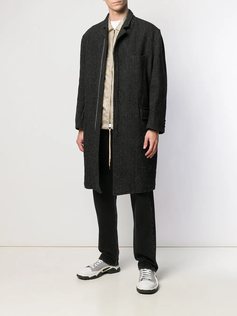 Comme Des Garçons Pre-Owned Jas met rits - Zwart