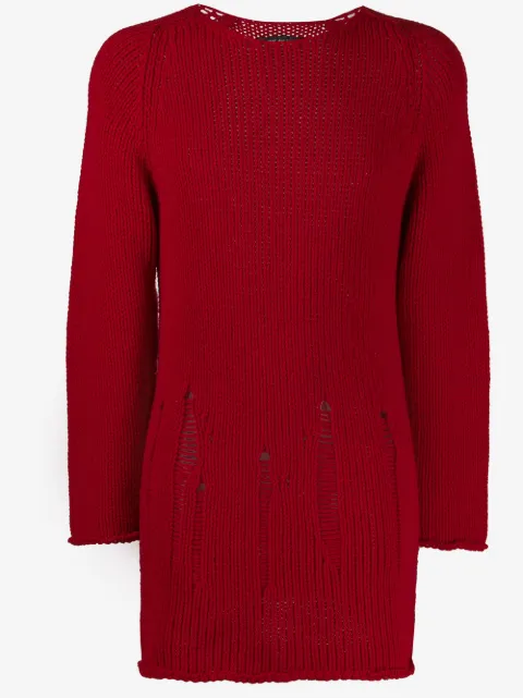 Comme Des Garçons Pre-Owned Maglione rosso oversize 2003