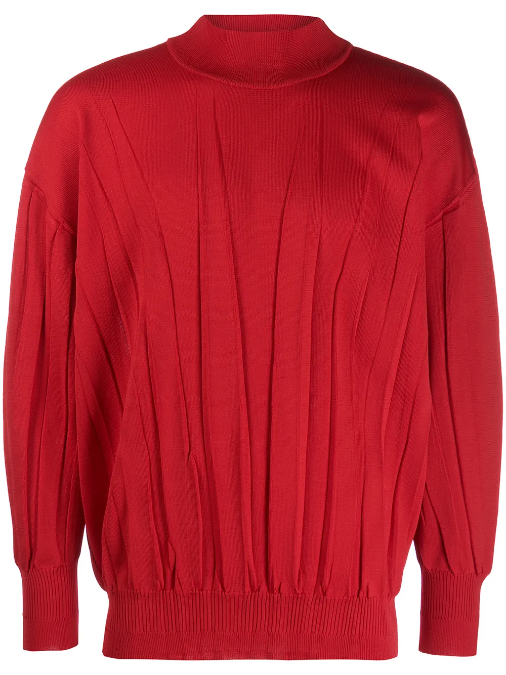 фото Issey miyake pre-owned топ со складками и высоким воротником