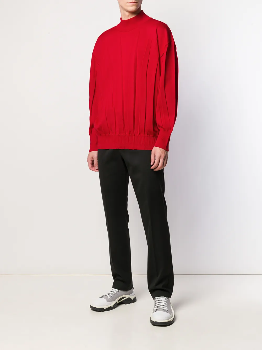 фото Issey miyake pre-owned топ со складками и высоким воротником
