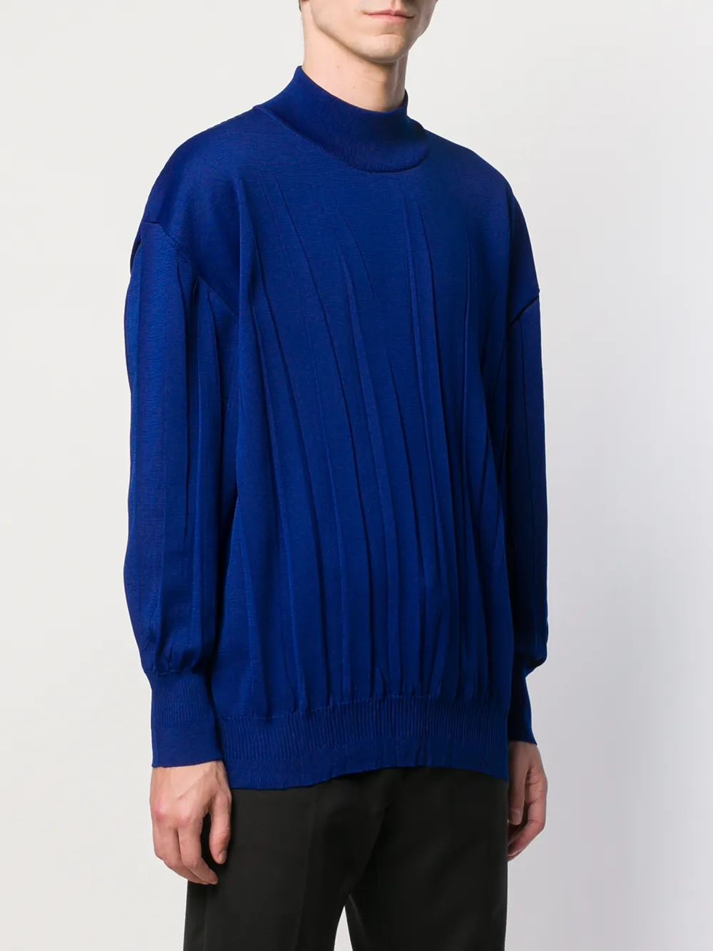 фото Issey miyake pre-owned топ со складками и высоким воротником