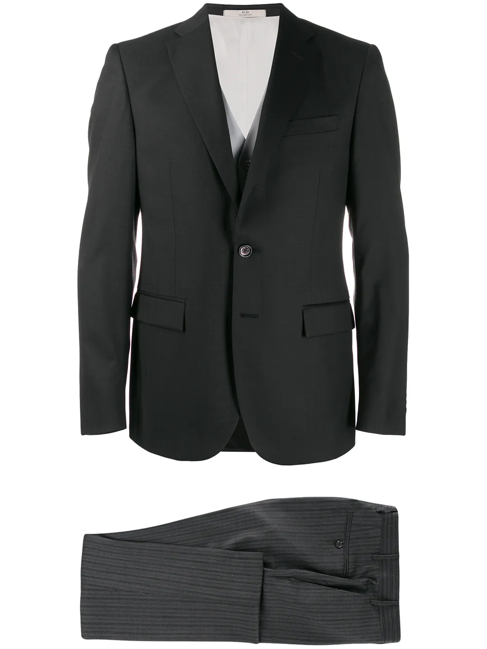 Corneliani 싱글 브레스티드 쓰리피스 수트 세트 3p | 그레이 | Image 1